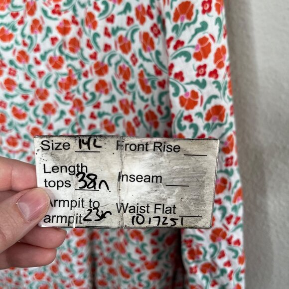 Boden Womens Ditzy Floral Print V Neck Linen Long Sleeve Dress 14L - Picture 11 of 12